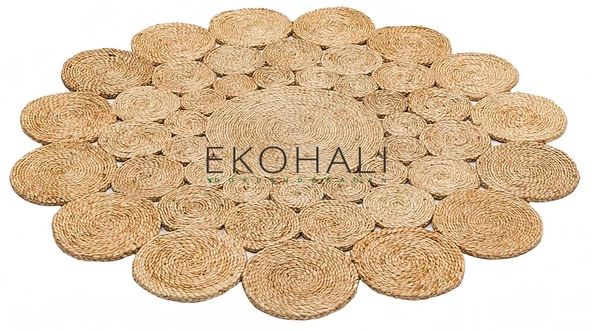 Solo Koleksiyonu Jüt ile üretilen el dokuma sisal kilim CA-111 Natural XW - 2