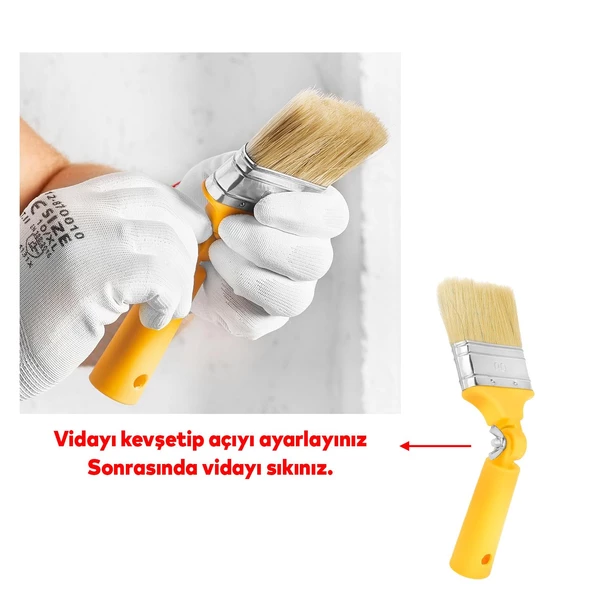 Boya Fırçası Robotik Kestirme Boyama Fırçası 180° Derece Kıvrılabilir Sap Takılabilir İç Dış Cephe - Resim 6