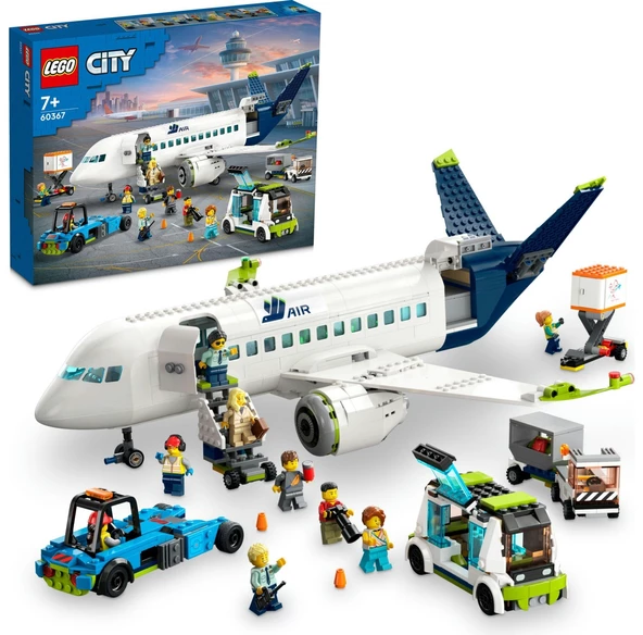 LEGO® City Yolcu Uçağı 60367 - 7 Yaş ve Üzeri Çocuklar ve Uçak Meraklıları için Yaratıcı Oyuncak