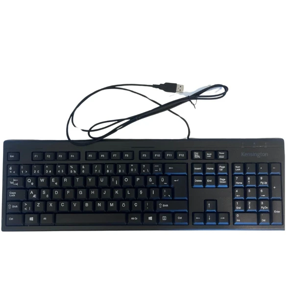 Kensington KB100 EQ Kablolu Tam Boy Türkçe Klavye Sürdürülebilir Seçim K63727TR - 2