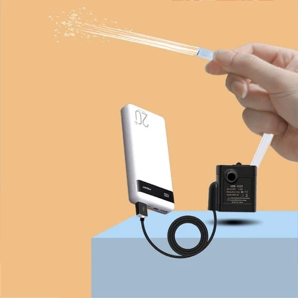 Usb Mini Akvaryum 3.5/9V  1-3W Dalgıç Su Pompası - 6