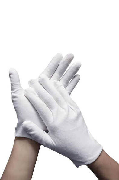 Midex CGL-1213 Beyaz Bez Klarnet Eldiveni - 2