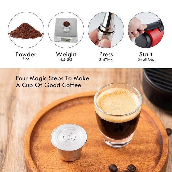 Nespresso Paslanmaz Çelik Tekrar Doldurulabilir Kahve Kapsülü Esenza Mini - 8