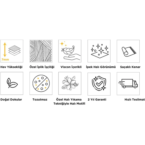 ARTEMİS HALI PALACE 05202C KREM VİZON KLASİK RETRO IPEK HALI 200X300 ÖLÇÜ - Resim 5