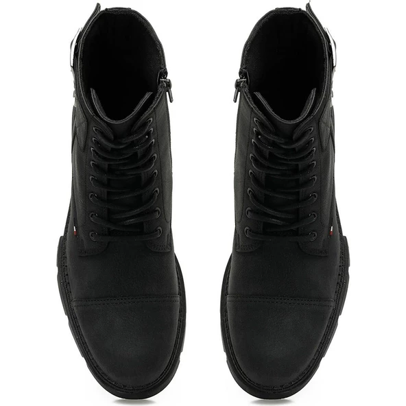 U.S.POLO ASSN PETROS SİYAH BAĞCIKLI FERMUARLI GÜNLÜK ERKEK BOT - Resim 6