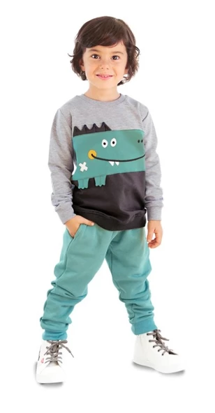 Denokids Smiling Croco Erkek Çocuk Eşofman Takım