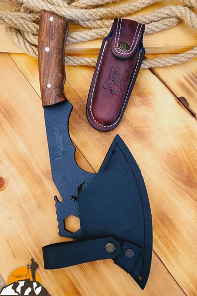 Ceviz Sap Outdoor Balta Kamp Bıçağı Çakısı Piknik Bıçak Çakı Mutfak Bıçağı Kılıflı ( Kmp-10 ) - 5