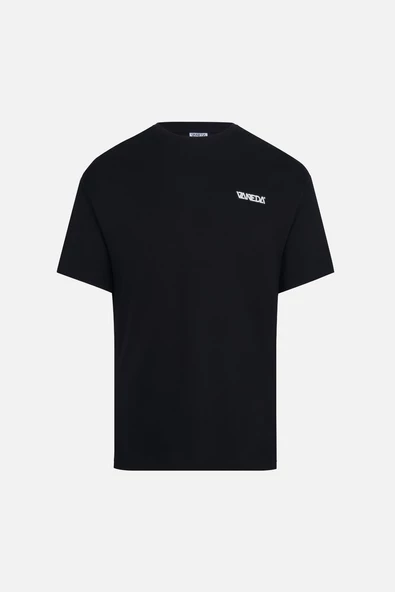 OVERSIZED FIT VANEDA LOGO BASIC TSHIRT LACIVERT