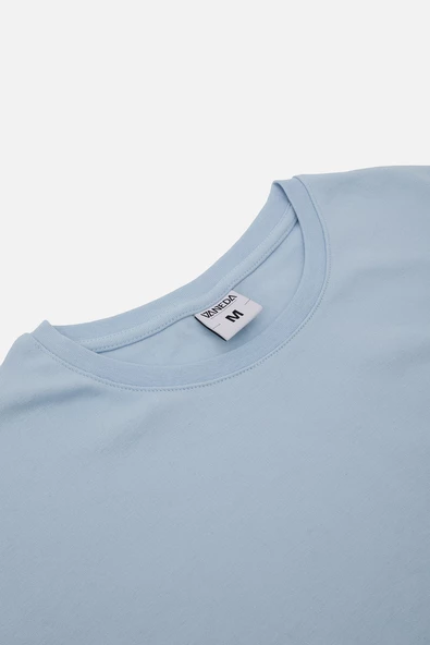 OVERSIZED FIT VANEDA LOGO BASIC TSHIRT MAVI - 4