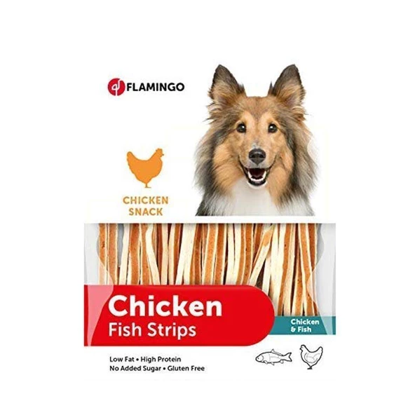 Flamingo Tavuk ve Balık Etli Şerit Köpek Ödül Maması 85gr