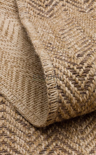 Ventura Koleksiyonu Örgülü Naturel Dekoratif Halı VNT 02 Natural Mocha - 5