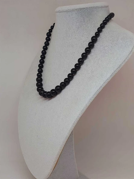 Galaksi Serisi Shungite (Şungit) Taşı Tasarım Kolye - 5