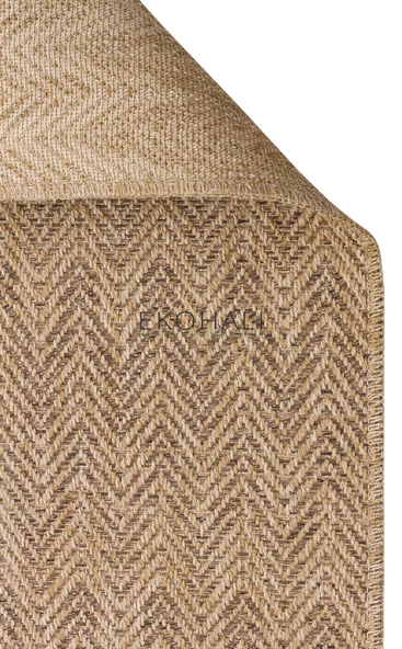 Ventura Koleksiyonu Örgülü Naturel Dekoratif Halı VNT 02 Natural Mocha - 2