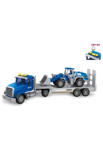 Sesli ve Işıklı Kepçe Dozer Taşıyıcı Tır PY6812B - 4