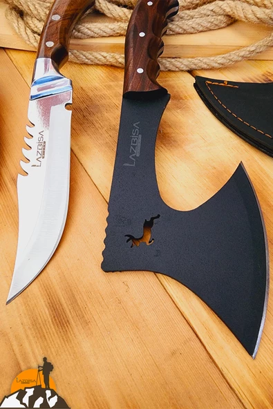 Ceviz Sap Outdoor Balta Kamp Bıçağı Çakısı Piknik Bıçak Çakı Mutfak Bıçağı Kılıflı ( Kmp-10 ) - 2