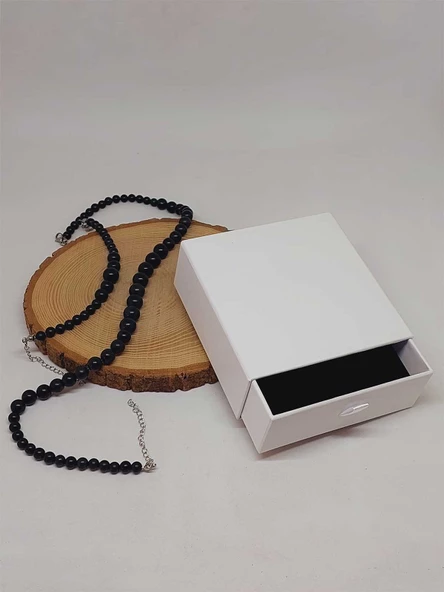 Galaksi Serisi Shungite (Şungit) Taşı Kolye & Bileklik Seti - Resim 3