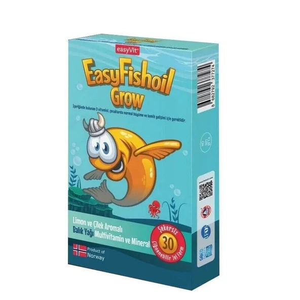 Easy Fish Oil Grow 30 Adet Çiğnenebilir Jel Form