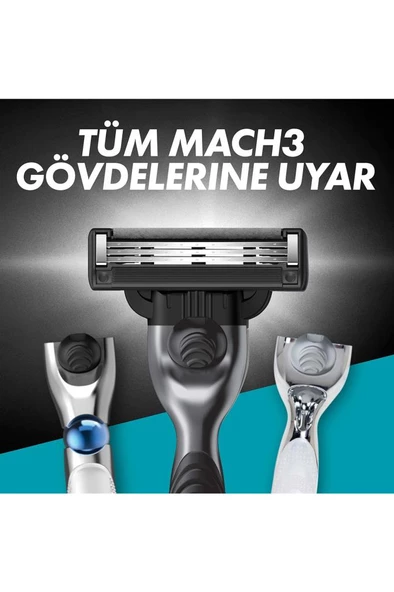 Gillette Mach3 Charcoal Yedek Tıraş Bıçağı 2'li - 4