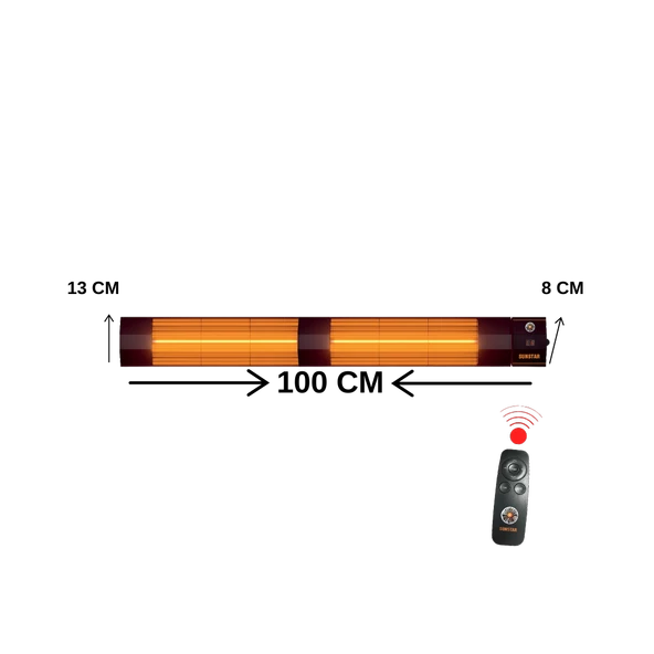 SUNSTAR HALOJEN SOBA İNFRARED ISITICI KUMANDALI 3600W - Resim 2