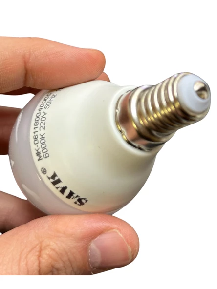 Şavk 4W (25W) 6000K (Beyaz Işık) E14 Duylu Led Top Ampul (2 Adet) - 5