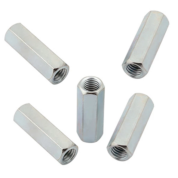 M10 Uzun Uzatma Somunu Dın 934 Beyaz Galvanizli Somun -5 Adet - 2