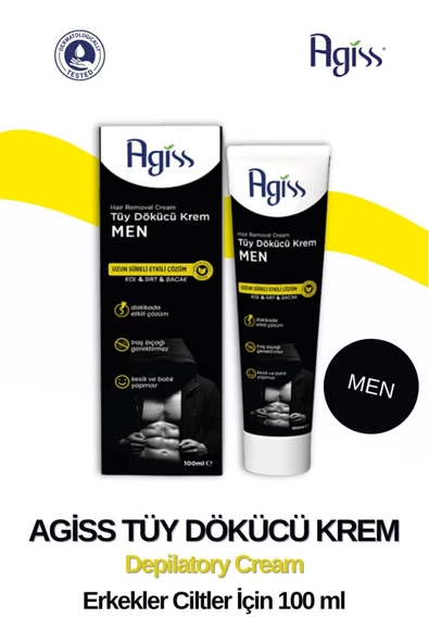 Agiss Tüy Dökücü Krem Erkeklere Özel 100 ml