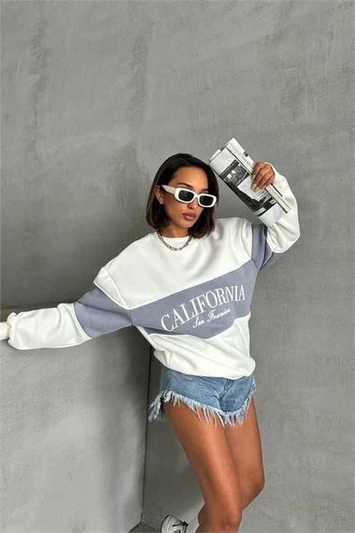 Kadın bisiklet yaka california sweat DPNBG038