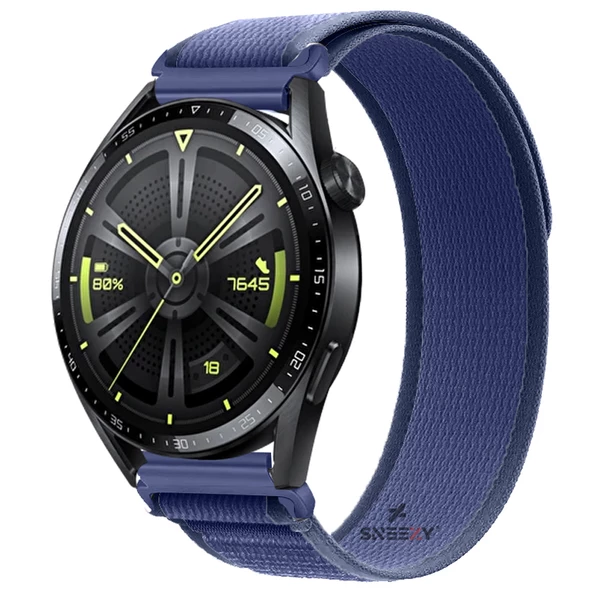 Huawei Watch Ultimate – Watch Buds 22mmUyumlu Wander Trail Loop Kordon  Lacivert