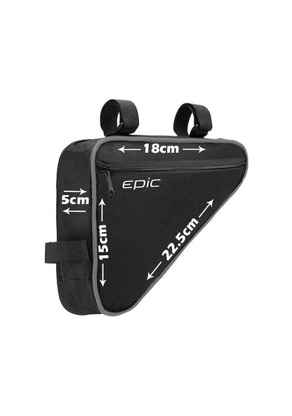 Epic Bisiklet Üçgen Kadro Çantası Siyah 0.75L - Resim 2