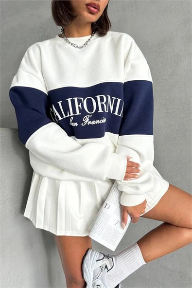 Kadın bisiklet yaka california sweat DPNBG038