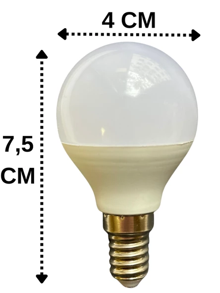 Şavk 4W (40W) 3000K (Sarı Işık) E14 Duylu Led Top Ampul (2 Adet) - 3