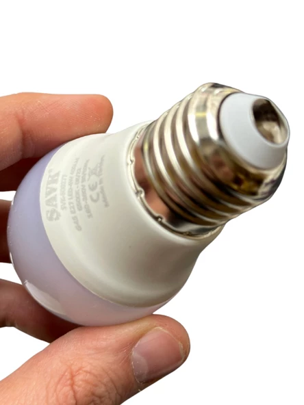 Şavk 4W (40W) 6500K (Beyaz Işık) E27 Duylu Led Top Ampul (2 Adet) - 5