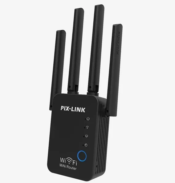 4 Antenli Tekrarlayıcı - Wifi Repeater İnternet Yükseltici - Güçlendirici Pix-link - 4