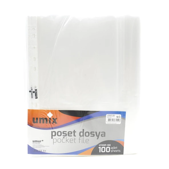 Umix Poşet Dosya A4 100 lü Paket U1100P-100