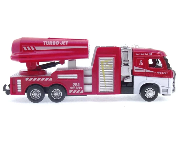 Die Cast Model Çek Bırak Turbo Jet İtfaiye Kamyonu - 3