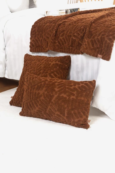Jakarlı Yatak Runner Set Forest Taba - 4