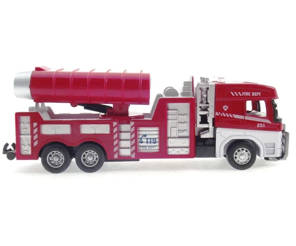 Die Cast Model Çek Bırak Duman Emici İtfaiye Kamyonu - 3