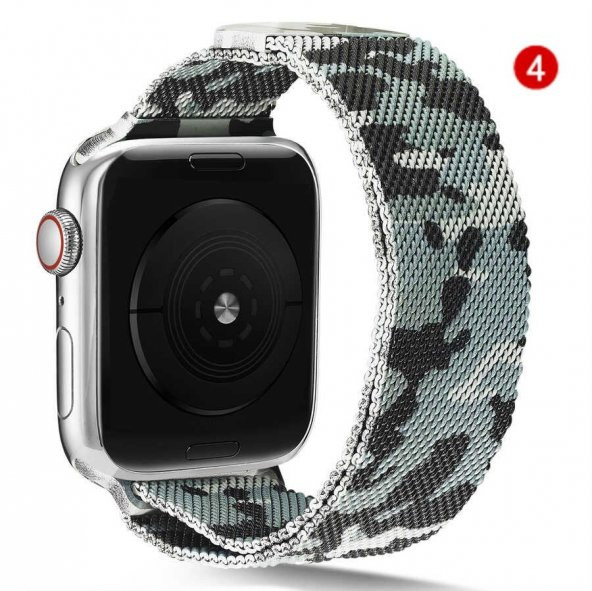 Ceponya Apple Watch 42mm - 44mm KRD-40 Metal Kordon - 4