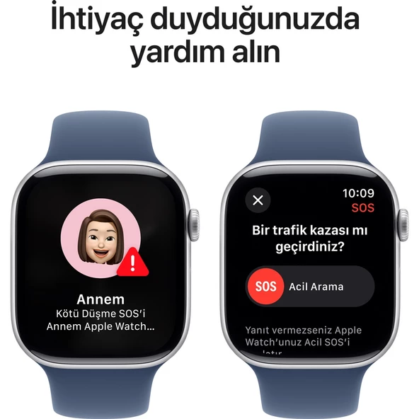 Apple Watch Series 10 Gps 46MM Silver Aluminium Case With Denim Sport Band - M/l - 6
