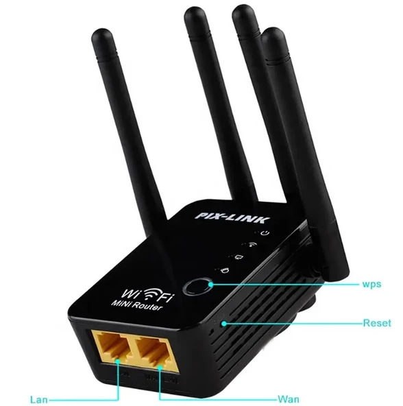 4 Antenli Tekrarlayıcı - Wifi Repeater İnternet Yükseltici - Güçlendirici Pix-link - 2