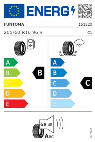 Funtoma 205/60 R16 TL 96V ROADFUN Yaz Lastiği (Üretim Tarihi:2024) - 2