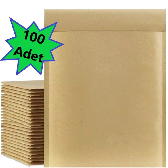 Kraft Kaplı Balonlu (Baloncuklu pat pat) Zarf 17x25+5cm  100 Adet - Resim 2