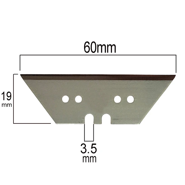 Trapez Maket Bıçağı Yedeği 19mm Trapezoid Falçata Üçgen Baklava Kısa Yedek Bıçak -10 Lu Paket - 2