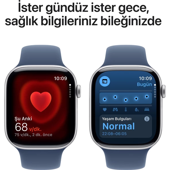 Apple Watch Series 10 Gps 46MM Silver Aluminium Case With Denim Sport Band - M/l - 5
