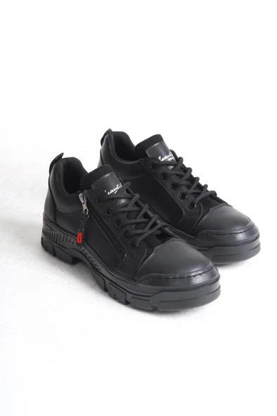 Kadın Bağcıklı Günlük Sneaker Dekoratif Fermuar Detaylı Yüksek Taban Spor Ayakkabı - 2