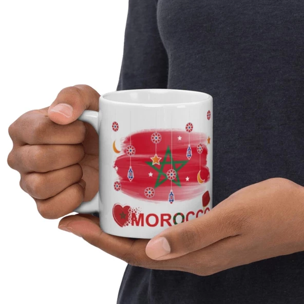 Fas Kupa Bardak 2 Adet Seyahat Hatıra Morocco Mug - 3