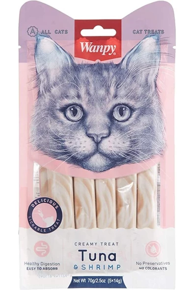 EmpatiPet Wanpy Ton Balığı&karides 5x14 Gr Likit Kedi Ödülü