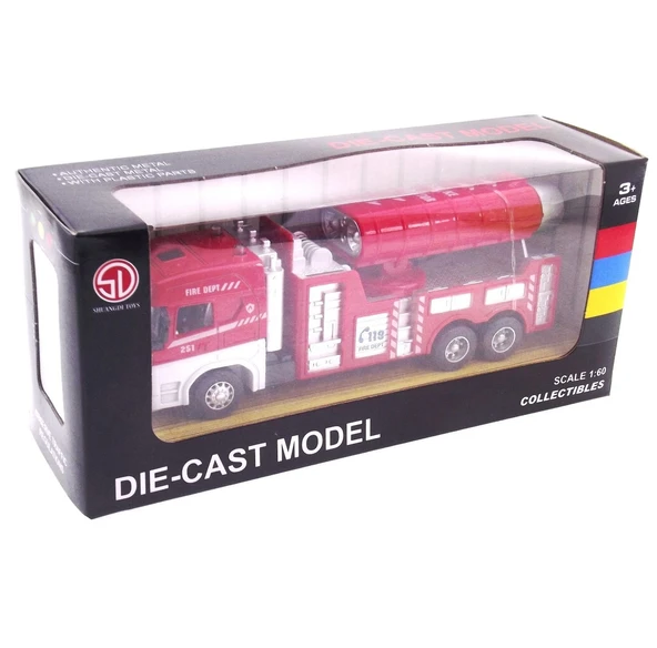 Die Cast Model Çek Bırak Duman Emici İtfaiye Kamyonu - 4