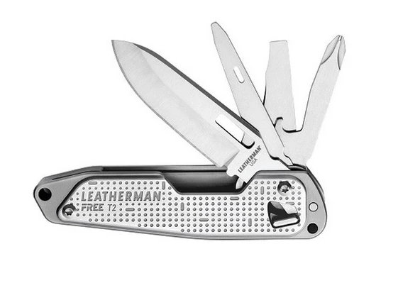 Leatherman T2 Çok Amaçlı Çakı - 420HC Bıçak, Metal Gövde, (Multitool)