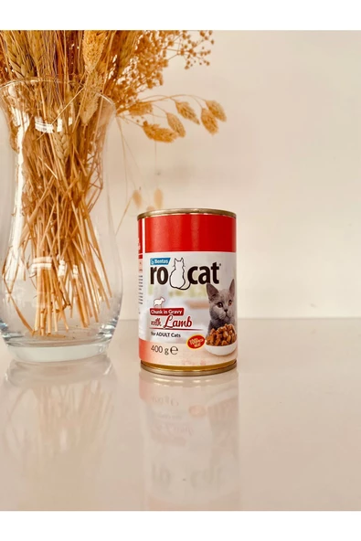 Rocat Ro Cat Kuzu Etli Yetişkin Kedi Konserve 400 gr X 5 Adet